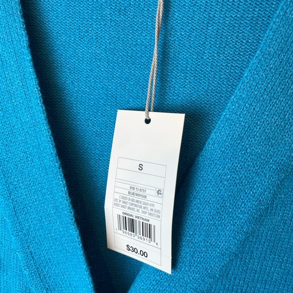 A New Day Women’s Blue Button Pocket Cardigan Sweater Size Small - Picture 2 of 8